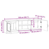 Mobile TV Bianco 150 x 31 x 47 cm Legno ingegnerizzato