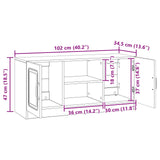 Mobile TV Bianco Lucido 102 x 34,5 x 47 cm Legno ingegnerizzato