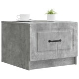 Tavolino da salotto con cassetto Grigio Cemento 49 x 50 x 37 cm