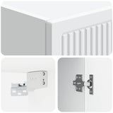 Mobiletto a muro Bianco 33 x 34,5 x 90 cm Legno ingegnerizzato