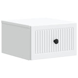 Mobiletto da notte a muro con cassetto Bianco 33 x 34,5 x 20 cm