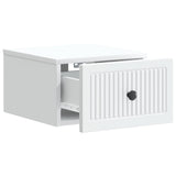 Mobiletto da notte a muro con cassetto Bianco 33 x 34,5 x 20 cm
