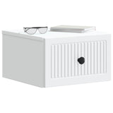 Mobiletto da notte a muro con cassetto Bianco 33 x 34,5 x 20 cm