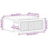 Armadio da Notte Bianco 49 x 34,5 x 20 cm Legno ingegnerizzato
