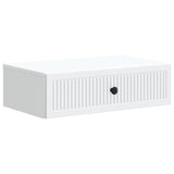 Tavolino da Parete Laterale Bianco 59 x 34,5 x 17 cm