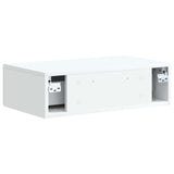 Tavolino da Parete Laterale Bianco 59 x 34,5 x 17 cm