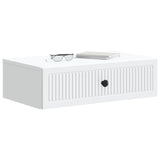 Tavolino da Parete Laterale Bianco 59 x 34,5 x 17 cm