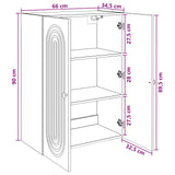 Mobiletto a muro Bianco 66 x 34,5 x 90 cm Legno ingegnerizzato