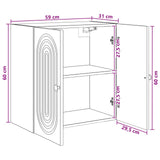 Mobiletto a muro Bianco 59 x 31 x 60 cm Legno ingegnerizzato