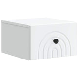 Mobiletto da notte a muro con cassetto Bianco 33 x 34,5 x 20 cm