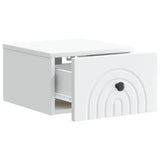 Mobiletto da notte a muro con cassetto Bianco 33 x 34,5 x 20 cm