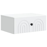 Mobiletto da notte a muro con cassetto Bianco 49 x 34,5 x 20 cm