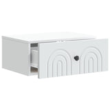 Mobiletto da notte a muro con cassetto Bianco 49 x 34,5 x 20 cm