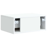 Mobiletto da notte a muro con cassetto Bianco 49 x 34,5 x 20 cm