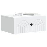 Mobiletto da notte a muro con cassetto Bianco 49 x 34,5 x 20 cm