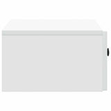 Mobiletto da notte a muro con cassetto Bianco 49 x 34,5 x 20 cm