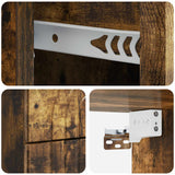 Mobiletto da notte a muro 2 pcs Rovere Fumo 33 x 34,5 x 40 cm