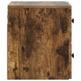 Mobiletto da notte a muro 2 pcs Rovere Fumo 33 x 34,5 x 40 cm