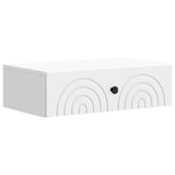 Tavolino da Parete Laterale Bianco 59 x 34,5 x 17 cm