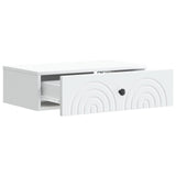 Tavolino da Parete Laterale Bianco 59 x 34,5 x 17 cm