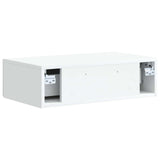 Tavolino da Parete Laterale Bianco 59 x 34,5 x 17 cm