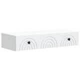 Tavolino da Parete Laterale Bianco 87,5 x 34,5 x 17 cm