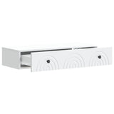 Tavolino da Parete Laterale Bianco 87,5 x 34,5 x 17 cm