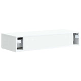 Tavolino da Parete Laterale Bianco 87,5 x 34,5 x 17 cm