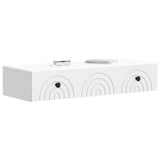 Tavolino da Parete Laterale Bianco 87,5 x 34,5 x 17 cm