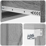 Tavolino da Parete Laterale Grigio Sonoma 87,5 x 34,5 x 17 cm