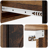Tavolino da Parete Laterale Legno antico 87,5 x 34,5 x 17 cm