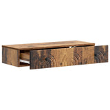 Tavolino da Parete Laterale Legno antico 87,5 x 34,5 x 17 cm