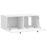 Mobile Porta TV da Muro Bianco Lucido 78,5 x 41 x 30 cm