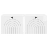 Mobile Porta TV da Muro Bianco Lucido 78,5 x 41 x 30 cm