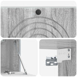 Mobile Porta TV da Muro Grigio Sonoma 98 x 31 x 30 cm