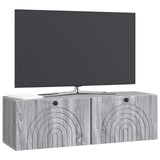 Mobile Porta TV da Muro Grigio Sonoma 98 x 31 x 30 cm