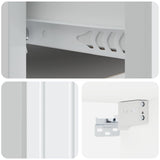 Mobiletto da notte a muro con cassetto Bianco 33 x 34,5 x 24 cm