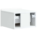 Mobiletto da notte a muro con cassetto Bianco 33 x 34,5 x 24 cm