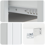 Mobiletto da notte a muro con cassetto Bianco 49 x 34,5 x 24 cm