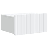 Mobiletto da notte a muro con cassetto Bianco 49 x 34,5 x 24 cm