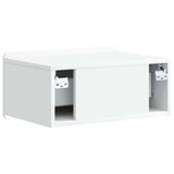 Mobiletto da notte a muro con cassetto Bianco 49 x 34,5 x 24 cm