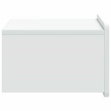 Mobiletto da notte a muro con cassetto Bianco 49 x 34,5 x 24 cm