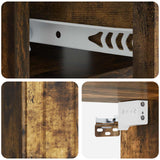 Mobiletto da notte a muro 2 pcs Rovere Fumo 49 x 34,5 x 24 cm