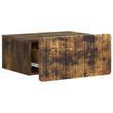 Mobiletto da notte a muro 2 pcs Rovere Fumo 49 x 34,5 x 24 cm