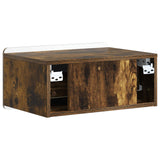Mobiletto da notte a muro 2 pcs Rovere Fumo 49 x 34,5 x 24 cm