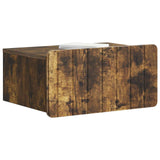 Mobiletto da notte a muro 2 pcs Rovere Fumo 49 x 34,5 x 24 cm