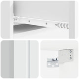 Tavolino da Parete Laterale Bianco 87,5 x 34,5 x 17 cm