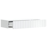Tavolino da Parete Laterale Bianco 87,5 x 34,5 x 17 cm