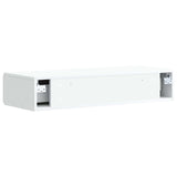 Tavolino da Parete Laterale Bianco 87,5 x 34,5 x 17 cm