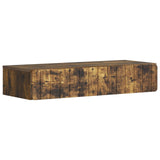Tavolino da Parete Laterale Rovere Fumo 87,5 x 34,5 x 17 cm